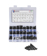 630PCS Black Stainless Steel Screw Assortment Flat Head Self Tapping w/ Bit - $21.65
