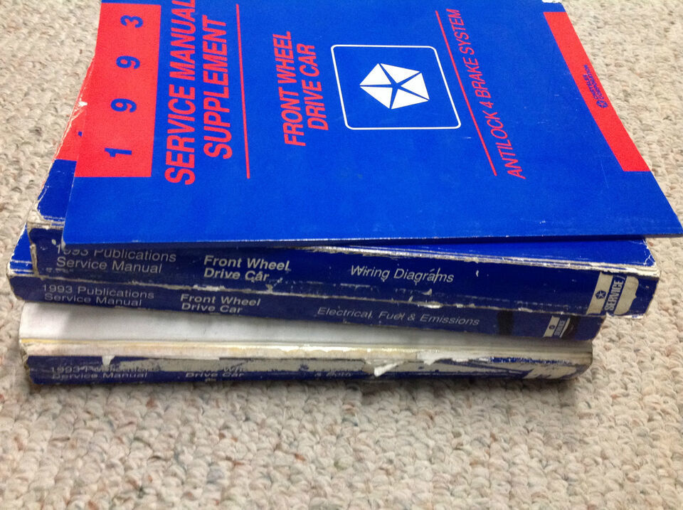 1993 Chrysler Plymouth Dodge Front Wheel Drive Service Repair Shop Manual Worn Item image 5