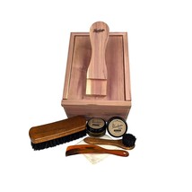 Florsheim Men&#39;s Cedar Shine Box | Shoe Care Kit - £72.85 GBP
