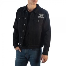 Only Small in Stock - Marvel Deadpool Corps Adult Mens Black Denim Jacket - £19.89 GBP+