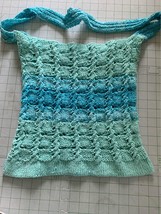 Aquamarine Hand Crocheted Handbag - $16.00