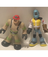 Rescue Heroes Lot Of 2 Fisher Price Action Figures Toy  T1 - £6.22 GBP