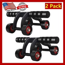 2 Pack 4-Wheel Ab Roller Abdominal Exercise Roller Core Workout Sport Fitness - £28.56 GBP