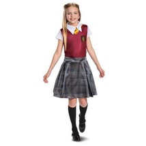Girls Harry Potter Gryffindor Classic Dress &amp; Collar 2 Pc Halloween Costume- 7/8 - £15.64 GBP