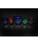 AJKA Arabella Cobalt Blue Crystal Ice Bucket with Whiskey Glasses - $595.00
