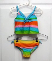 New Joe Boxer Sz 3T Girls Rainbow Colors Bikini 2 Pc Swimsuit Bathing Suit - £9.84 GBP