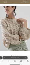 Brunello Cucinelli Linen Silk Blend Open Knit Sequence Sweater Sz L NWT $ 2599 - £638.68 GBP