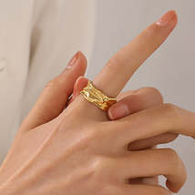 European And American Fashion Irregular Shaped Adjustable Ring Retro Popular Exa - £3.15 GBP+