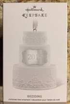 Hallmark 2015 Our Wedding Ornament New Ship Free Porcelain Wedding Cake - £32.06 GBP