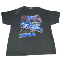 Vintage Rusty Wallace Top Gun Miller Lite Racing Tee XL Black Chase Graphic - $29.99