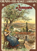 La Lorraine - Chemins De Fer - Railroads - French - 1930&#39;s Travel Poster... - $11.99