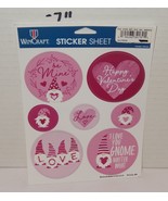 WinCraft Valentines Multi Sticker Sheet Red Heart Love - $9.85