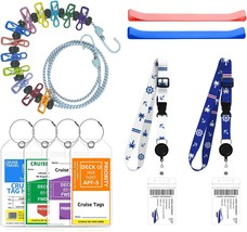 Cruise Ship Essentials Cruise Luggage Tags Lanyards for Cruise Ship Cards Beach  - £28.51 GBP