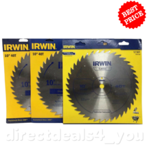 Irwin Circular Saw Blade Alloy Steel Wood Cutting 10in 40-Tooth Pack of 3 - £48.26 GBP