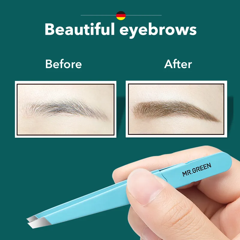 House Home MR.GREEN  Eyebrow Tweezer Colorful Hair Beauty Fine Hairs Puller Stai - £33.61 GBP
