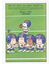 1995 MetLife Print Ad Insurance Peanuts Gang Snoopy Charlie Brown 8.5&quot; x... - £15.11 GBP