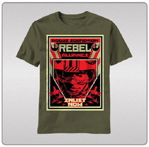 Star Wars Rogue Squadron Rebel Alliance Enlist Now Poster SMALL T-Shirt UNWORN - £13.78 GBP