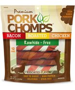 Pork Chomps Baked Pork Skin Dog Chews, 6-inch Twists, Assorted Flavors, ... - $560.42 MXN