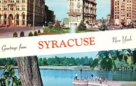 Vintage Postcard Clinton Square Onondaga Park Syracuse Ny S Tamped 1968 - £1.55 GBP