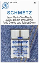 Schmetz Denim Twin Machine Needles-Size 4.0/100 1/Pkg - £10.67 GBP