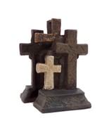 Bey Berk Cast Metal Cross Bookends with Bronzed Finish - £70.36 GBP