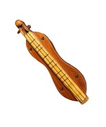 Vintage Wooden Dulcimer Brooch Pin Folk-Inspired Jewelry Miniature 3&quot; Do... - £16.26 GBP