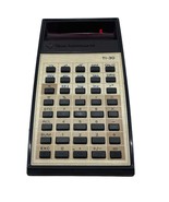 Vintage Texas Instrument TI-30 Calculator Electronic Side Rule Manual 1976 Works