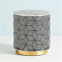 Heritage inlay Net pattern with brass base on wooden round End table - $502.00+