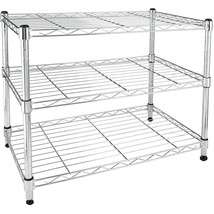 3-Tier Heavy Duty Storage Shelving Unit,Chrome,24.02&quot; D X 13.78&quot; W X 21.... - $69.99