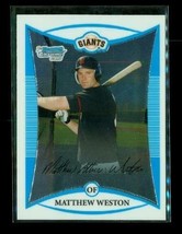 2008 Topps 1ST Bowman Chrome Baseball Card BCP30 Matthew Weston Giants - £3.86 GBP