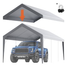 VEVOR Carport Replacement Canopy Cover 10 x 20 ft, Garage Top Tent Shelt... - $2,273.93 MXN