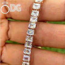 15Ct Emerald Cut Moissanite Tennis Bracelet – 925 Sterling Silver - $9,393.00 MXN
