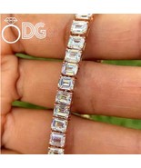 15Ct Emerald Cut Moissanite Tennis Bracelet – 925 Sterling Silver - $697.68 CAD