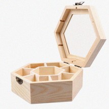 HexaCraft Keepsake Box: DIY Wooden Jewelry Organizer with Clear Top &amp; Lo... - $69.25