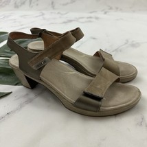 Naot Womens Chunky Heel Sandals Size 41 Silver Gray Leather Comfort - $723.63 MXN