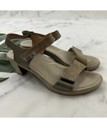 Naot Womens Chunky Heel Sandals Size 41 Silver Gray Leather Comfort - $725.60 MXN