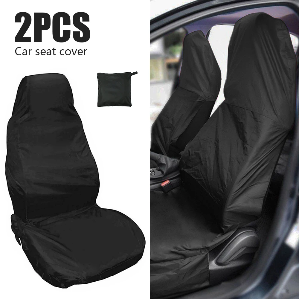 2Pcs Car Seat Cover Waterproof Universal Auto Seat Covers Breathable Cushion - £11.07 GBP