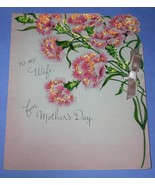 GIBSON MOTHER&#39;S DAY GREETING CARD VINTAGE 1946 RIBBON BOW TO WIFE SCRAPB... - $27.34 CAD