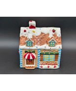 Ceramic Christmas Holiday Gingerbread House Cookie Candy Jar - $14.99