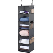 6-Shelf Hanging Closet Organizer, Collapsible Hanging Closet Shelves, Ha... - £31.05 GBP