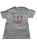 Sarah&#39;s Flock T-Shirt M Flamingo Birds School Teacher Mom Children Churc... - $12.82