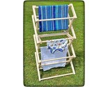 37½&quot; AMISH DRYING RACK - Collapsible Solid Wood Laundry Clothes Hanger U... - £86.85 GBP