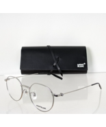 New Authentic Mont Blanc Eyeglasses MB 0317 001 50mm MB Silver Frame - $3,613.75 MXN