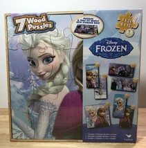 Disney Frozen 7 Wood Puzzles in Wooden Storage Box (Styles Will Vary) - £11.67 GBP