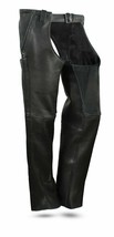 Unisex Bully Leather Chaps 1.4 mm Platinum Cowhide Motorcycle Chaps - £180.11 GBP