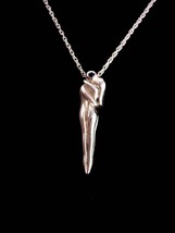 Signed sterling Wedding necklace - lovers embrace - infinity pendant - E... - $165.00