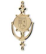 McGrath Irish Coat of Arms Brass Door Knocker - $577.36 MXN