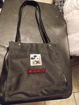 Walt Disney World Mickey Mouse Black Tote Over the Shoulder Bag 30 x 11 Polyviny - $20.78