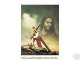Burden Cross Crucifixion Christian  8 x 10 Art Print - $108.01 MXN