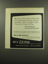 1949 RCA Victor Television Ad - wife and I are sorry we didn't purchase sooner - $18.49
